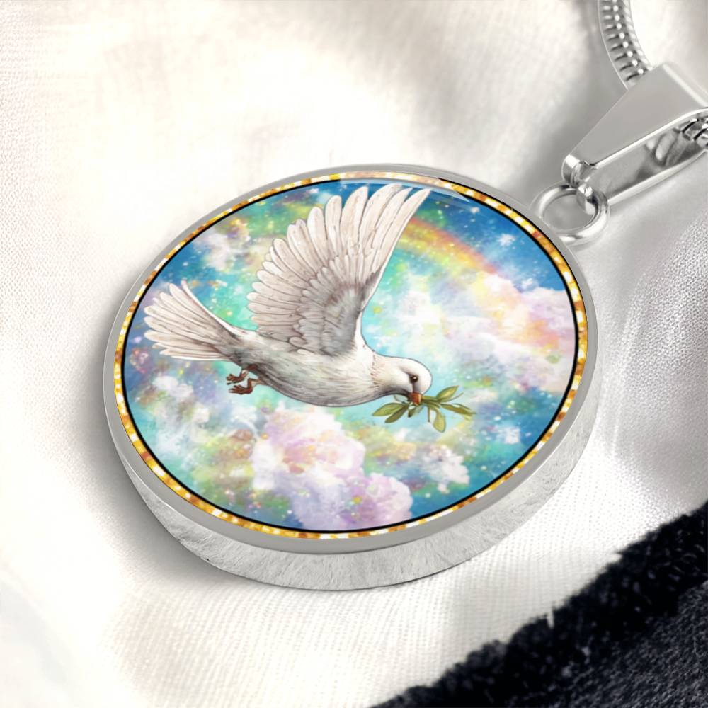 Memorial Dove Personalized Engraved Necklace Bracelet or Keychain