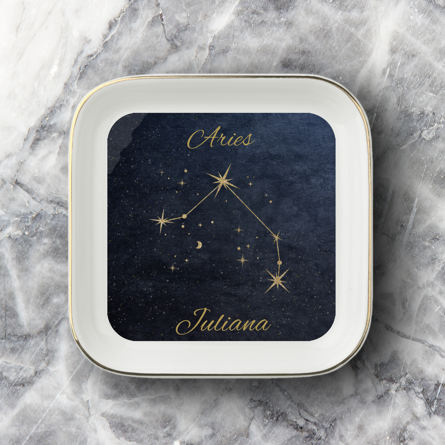 Aries Zodiac Jewelry Dish Gift
