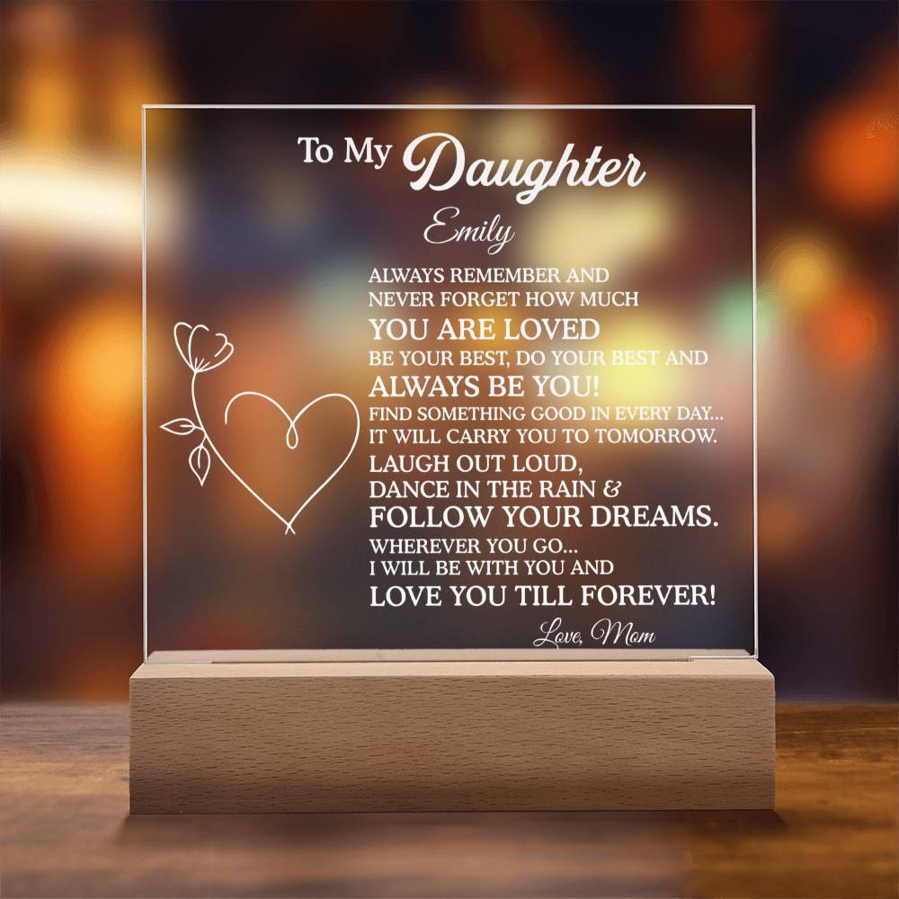 Daughter Acrylic Square Plaque