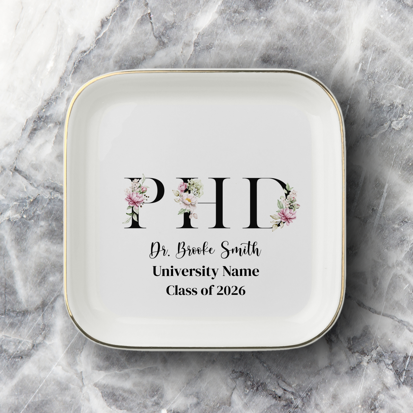 PhD Graduation Jewelry Dish