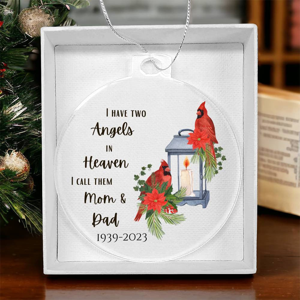 Mom and Dad Remembrance  Angel Ornament-[Heartfelt Family Gift]