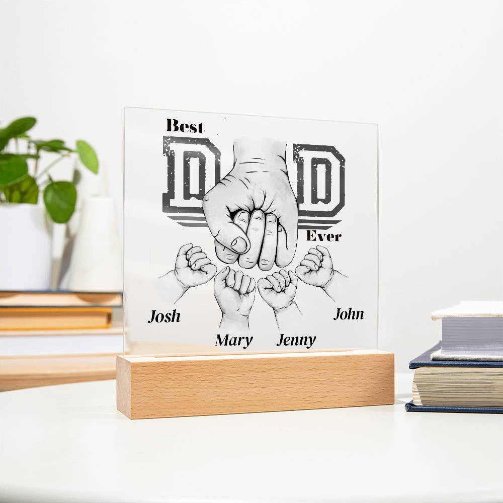 Best Dad Ever Acrylic Plaque-[Heartfelt Family Gift]