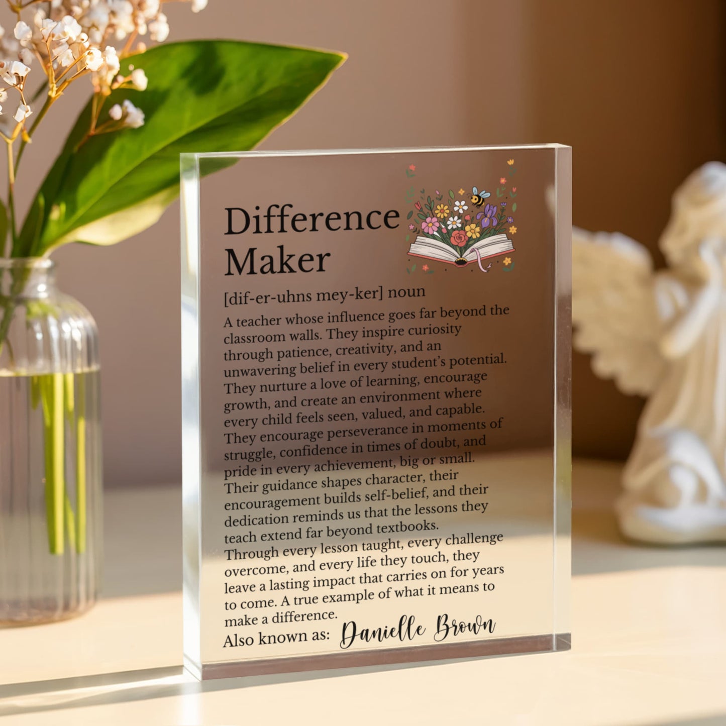 Personalized Teacher Plaque