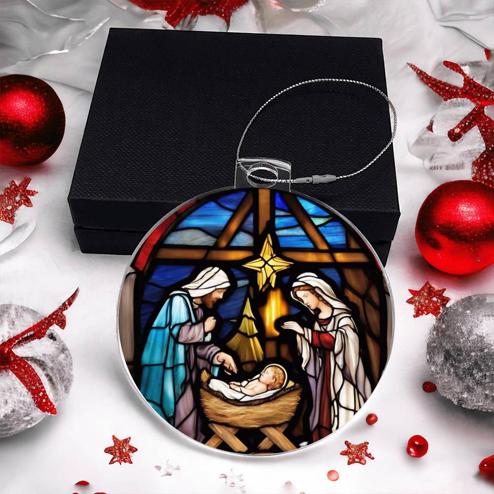 Baby Jesus Nativity Acrylic Ornament Plaque