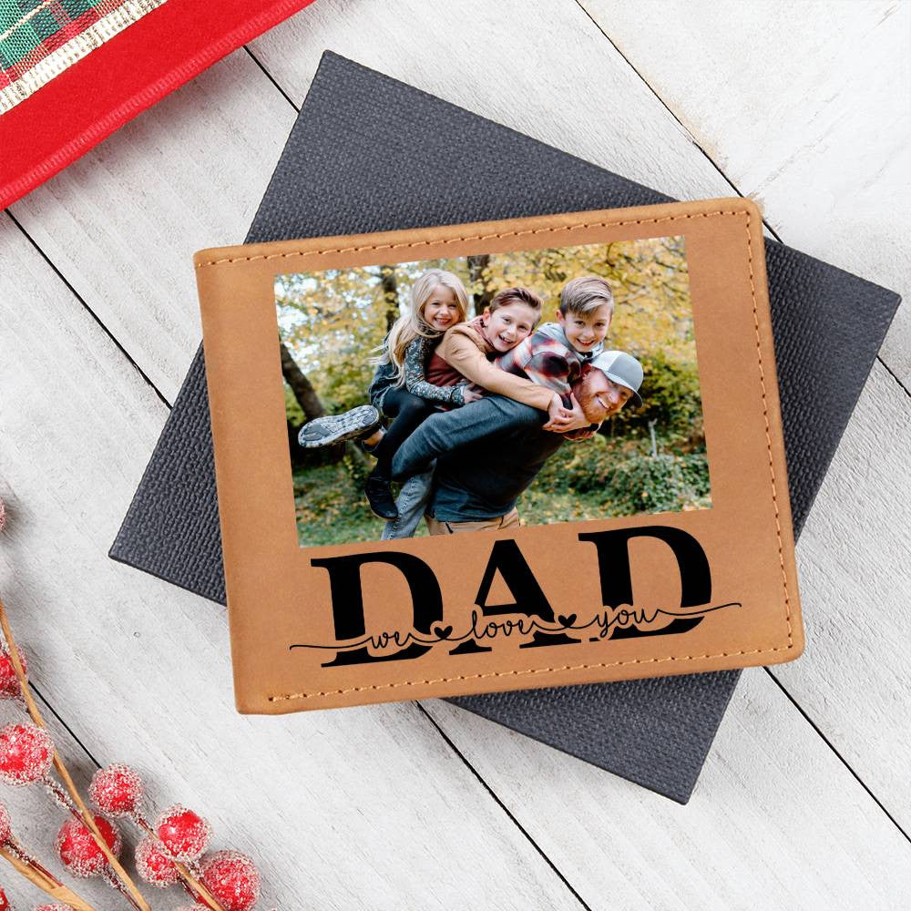 Custom Photo Wallet Gift for Dad-[Heartfelt Family Gift]