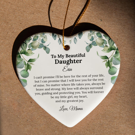 Daughter Ceramic Heart Ornament