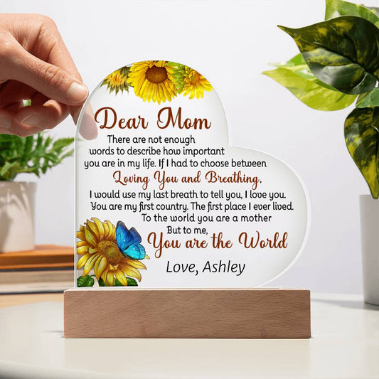 Mom Sunflower Acrylic Plaque Gift-[Heartfelt Family Gift]