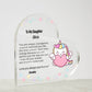 Daughter Unicorn Acrylic Heart Plaque-[Heartfelt Family Gift]