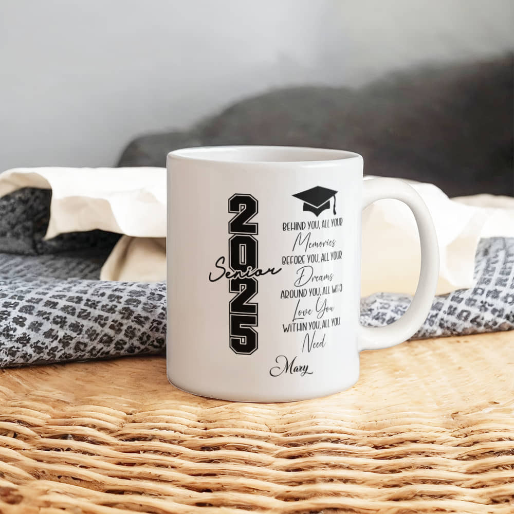Class of 2025 Graduation White Ceramic Mug-[Heartfelt Family Gift]