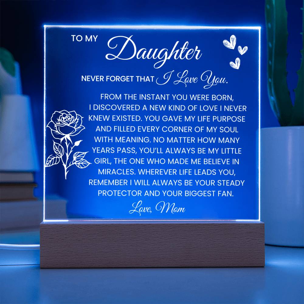 Daughter Rose Plaque Gift