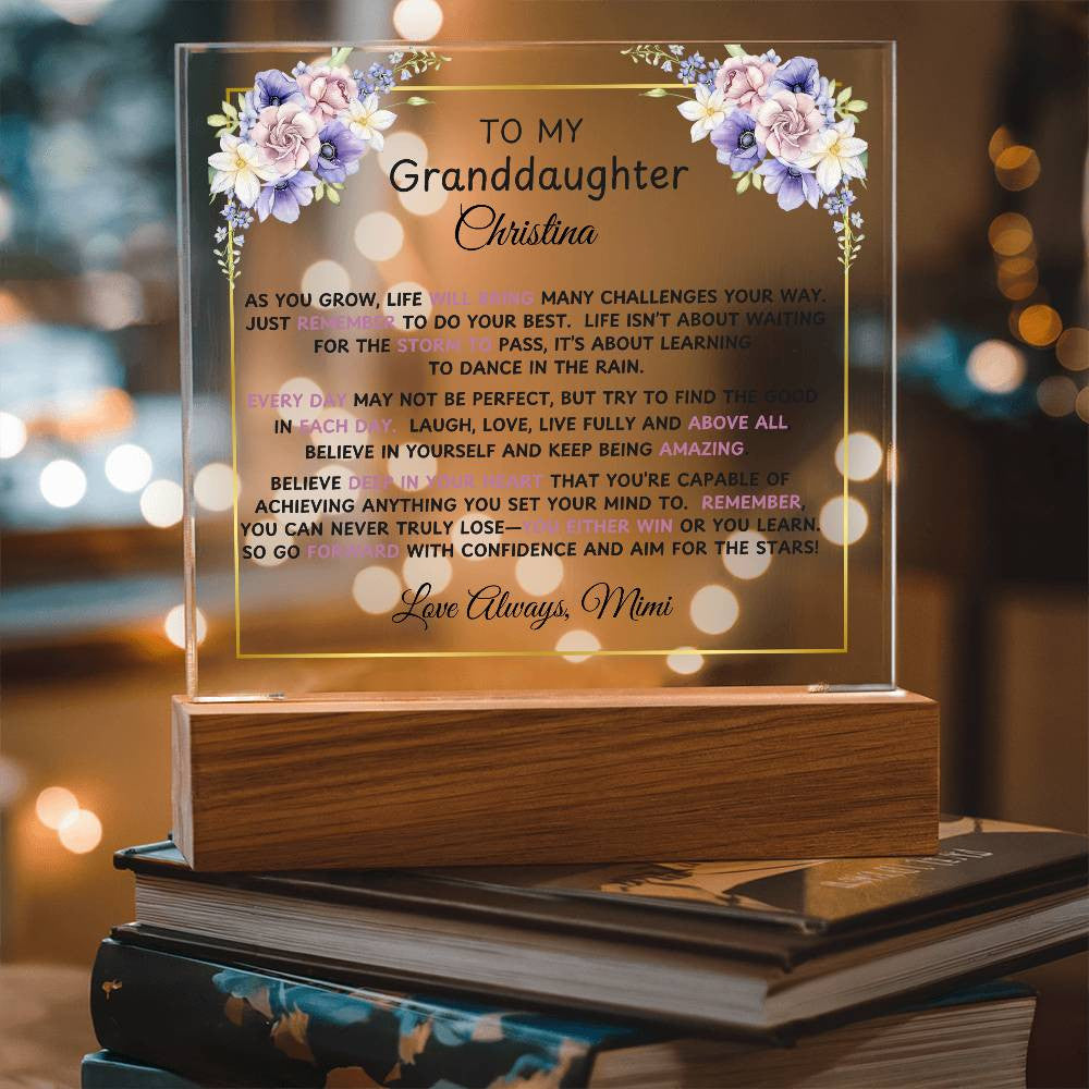 To My Granddaughter Plaque Gift-[Heartfelt Family Gift]