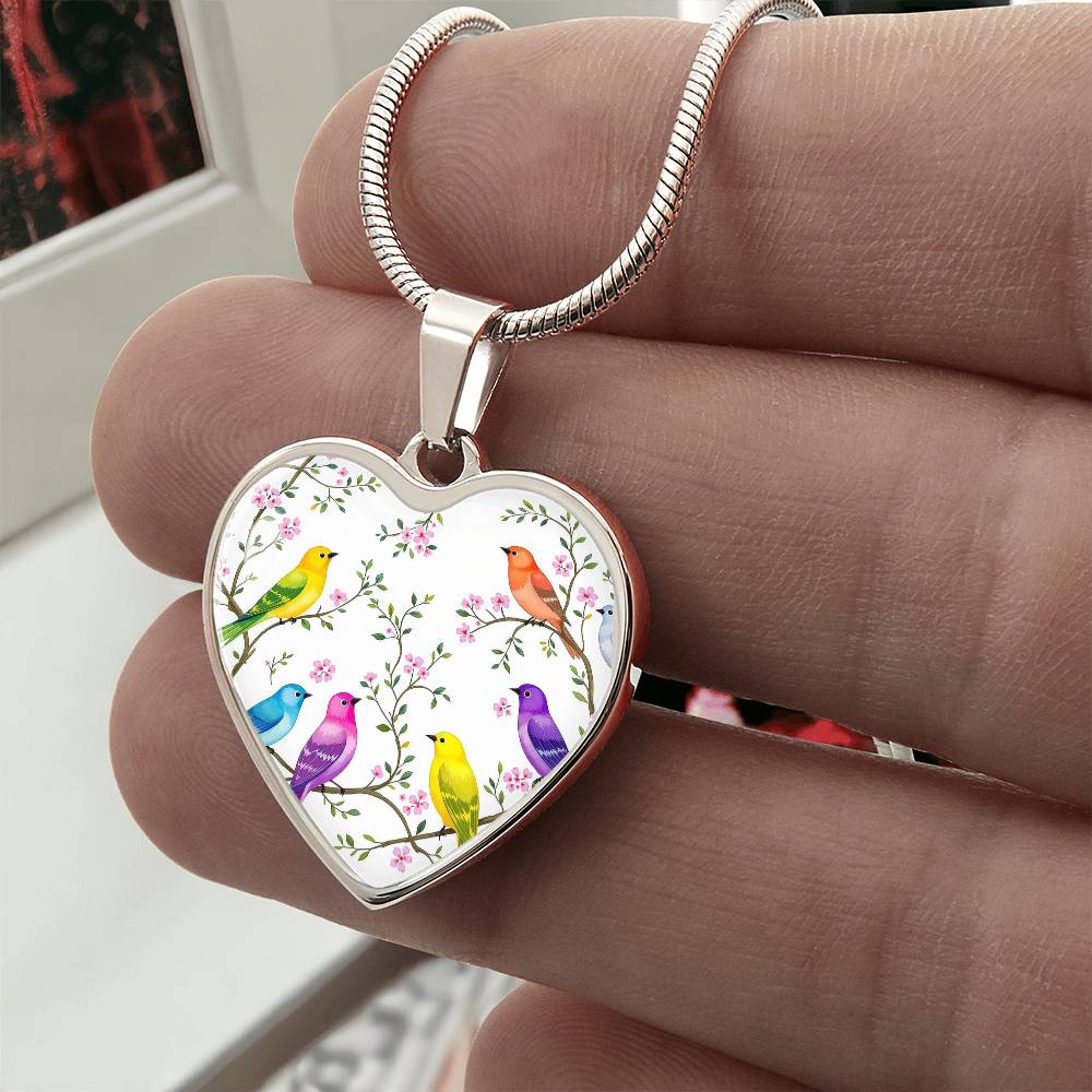 Bird  Necklace with Engraving