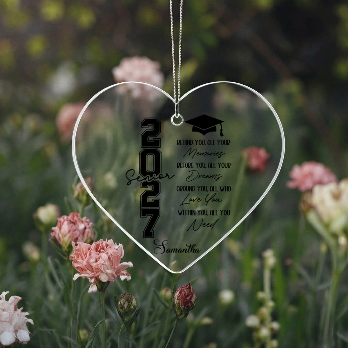 Class of 2027 Graduation Acrylic Heart Ornament
