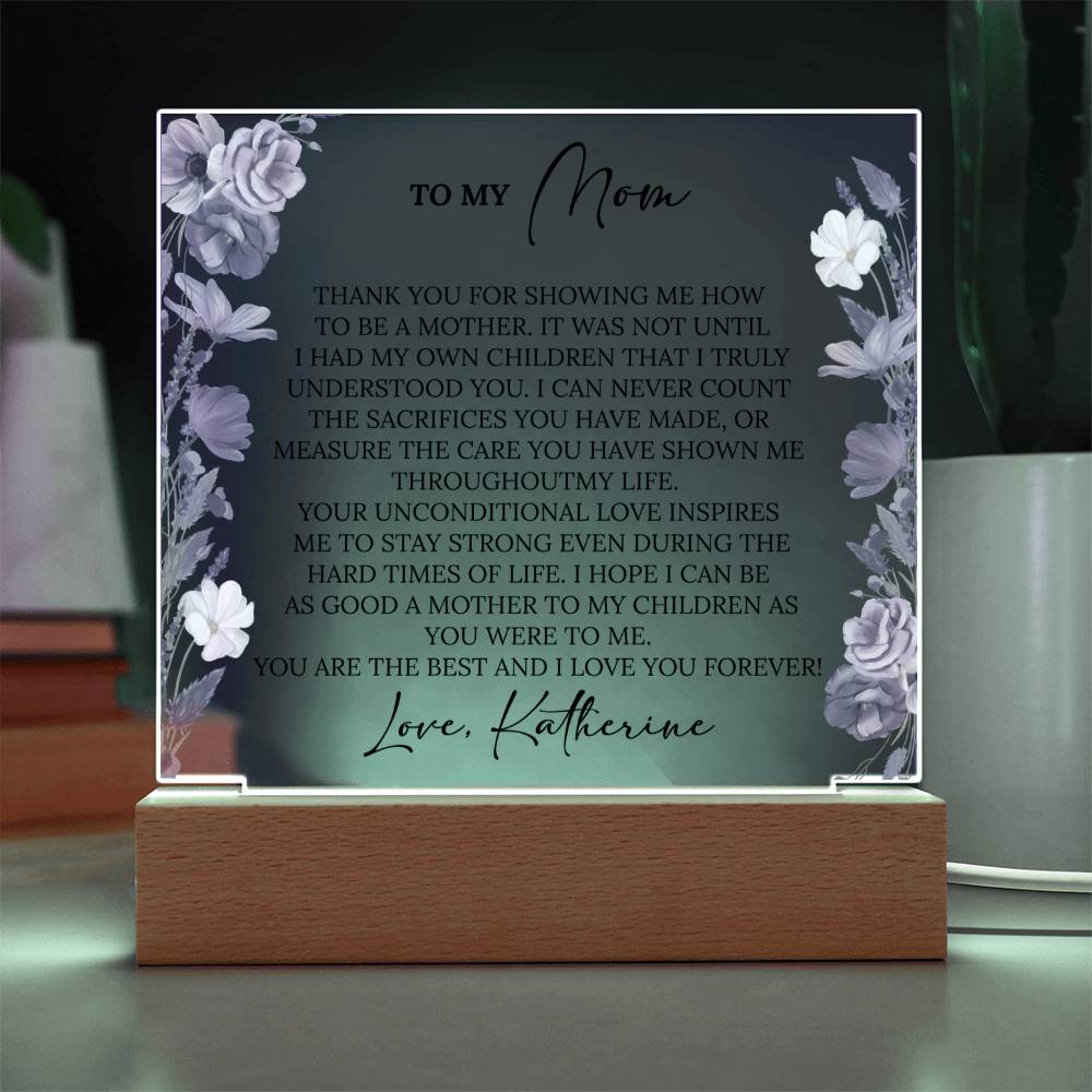Personalized Mom Acrylic Plaque