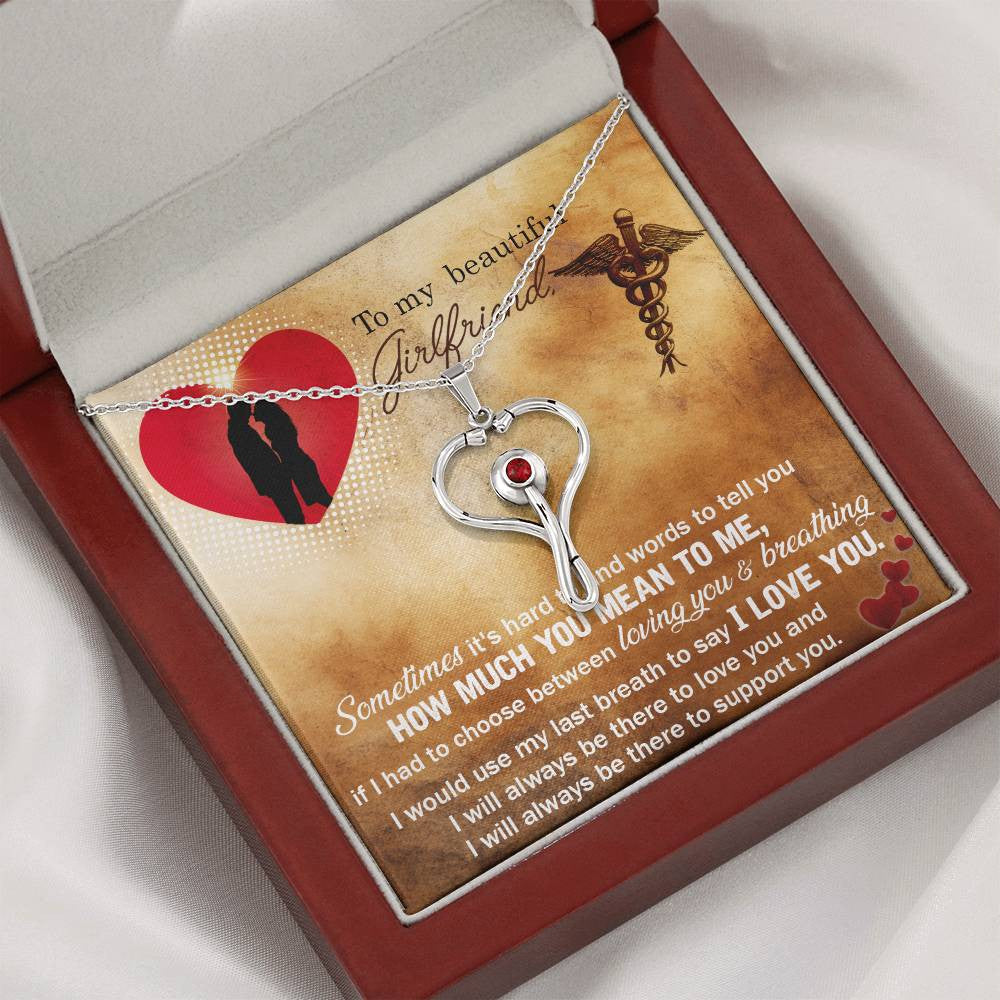 Nurse Girlfriend Stethoscope Necklace Gift-[Heartfelt Family Gift]