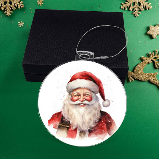 Santa Acrylic Christmas Ornament-[Heartfelt Family Gift]