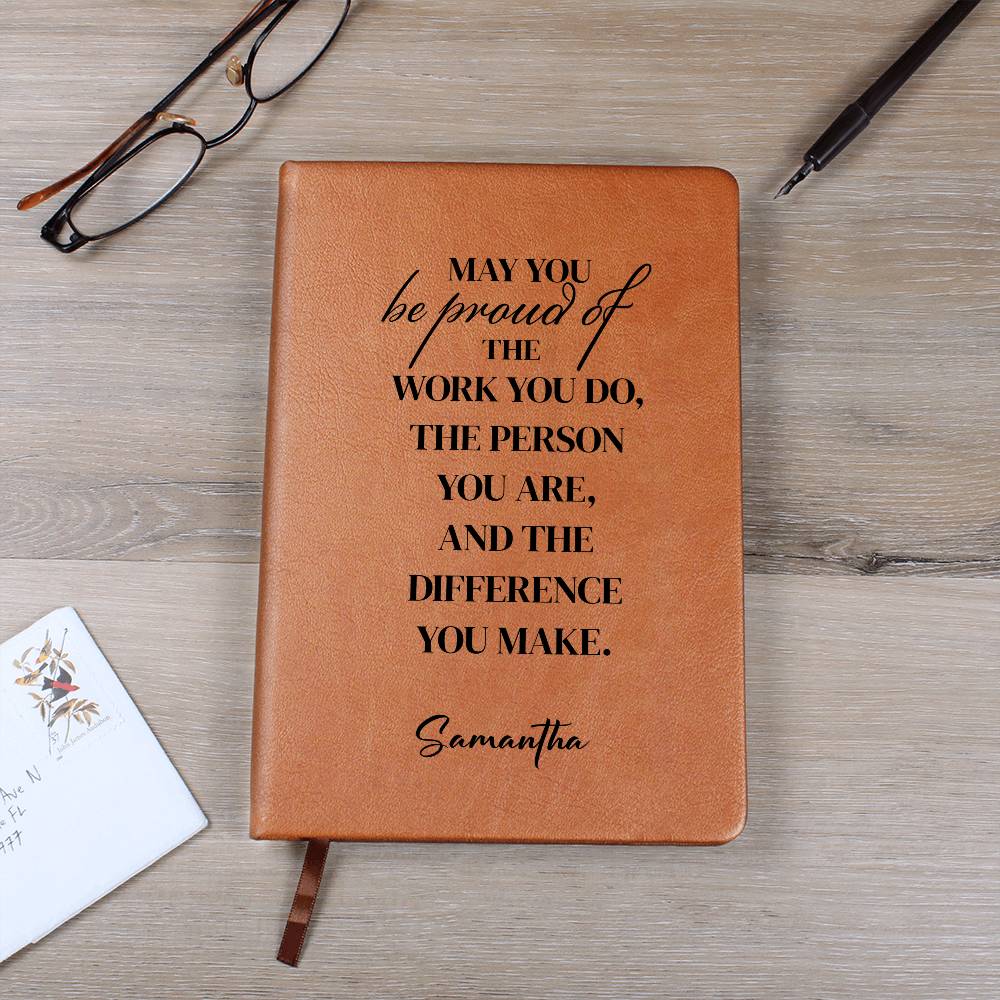 Personalized Difference Maker Journal Gift for Office Coworker