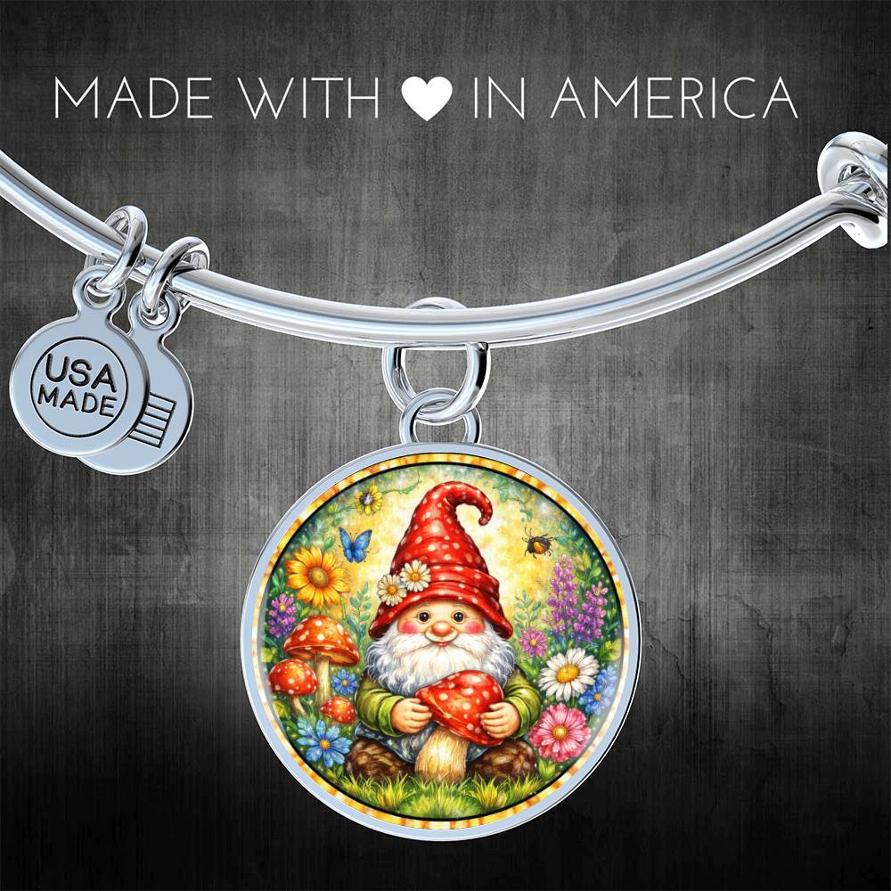 Garden Gnome Personalized Engraved Necklace Bracelet or Keychain