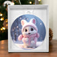 Bunny Acrylic Christmas Ornament-[Heartfelt Family Gift]