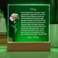 Personalized encouragment plaque for daughter - No Rain No Flowers-[Heartfelt Family Gift]