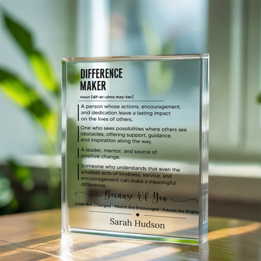 Difference Maker Plaque