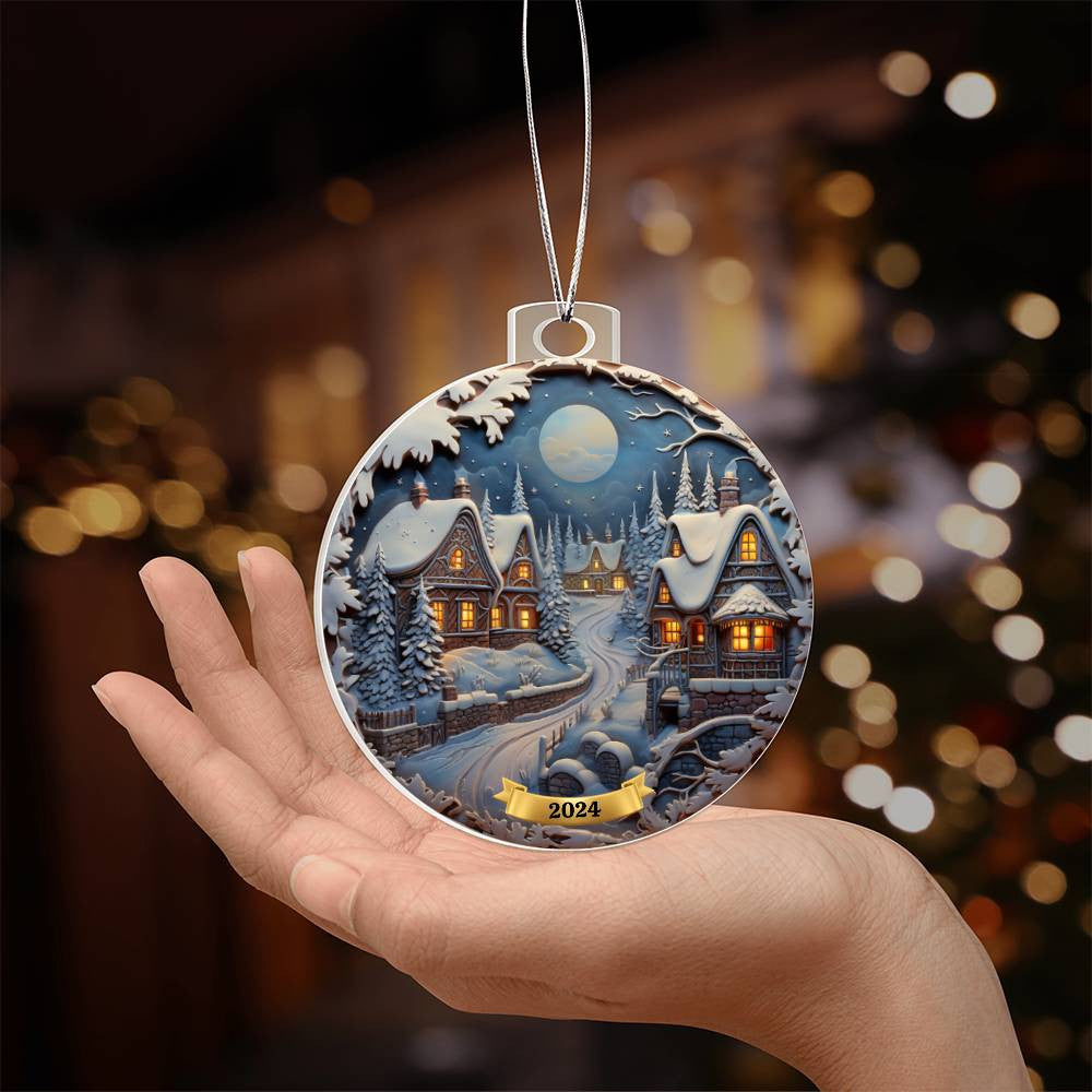 Winter Christmas Tree Ornament-[Heartfelt Family Gift]