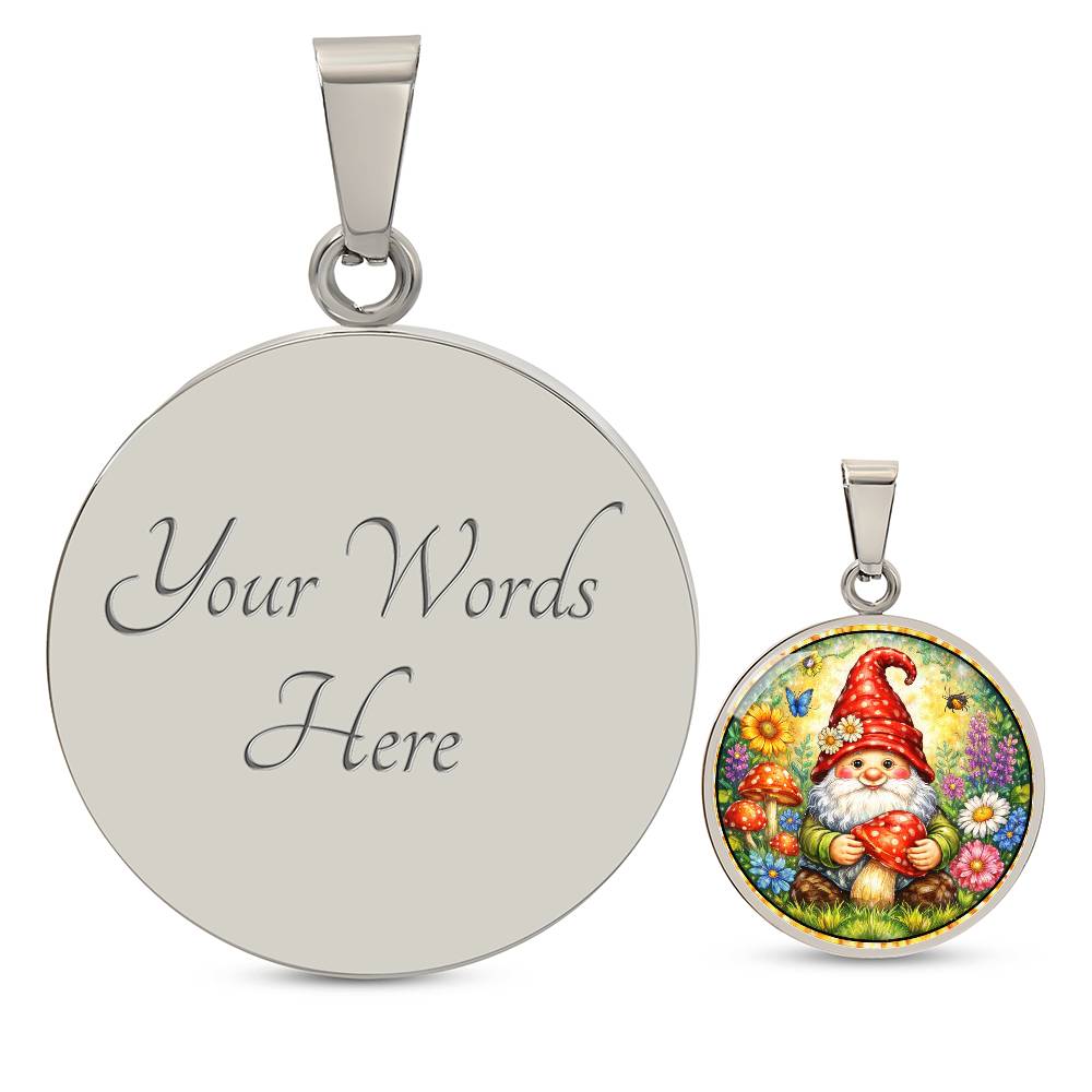 Garden Gnome Personalized Engraved Necklace Bracelet or Keychain