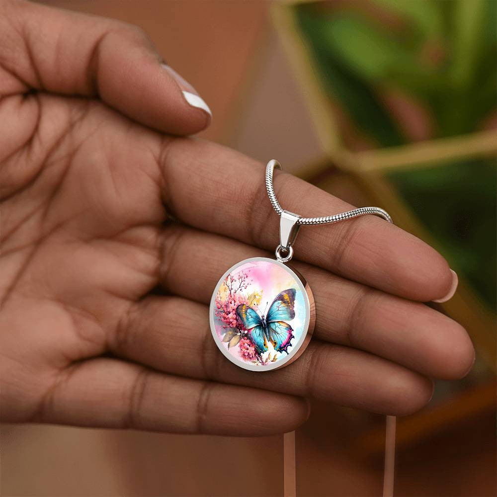 Butterfly Pendant Necklace in Gold or silver-[Heartfelt Family Gift]