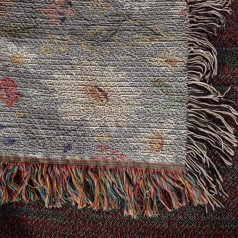 Floral Woven Cotton Blanket-[Heartfelt Family Gift]