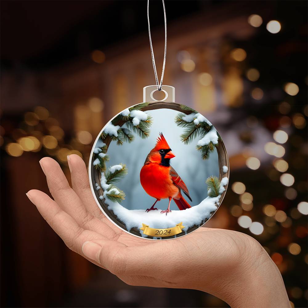 Personalized Cardinal Christmas Ornament
