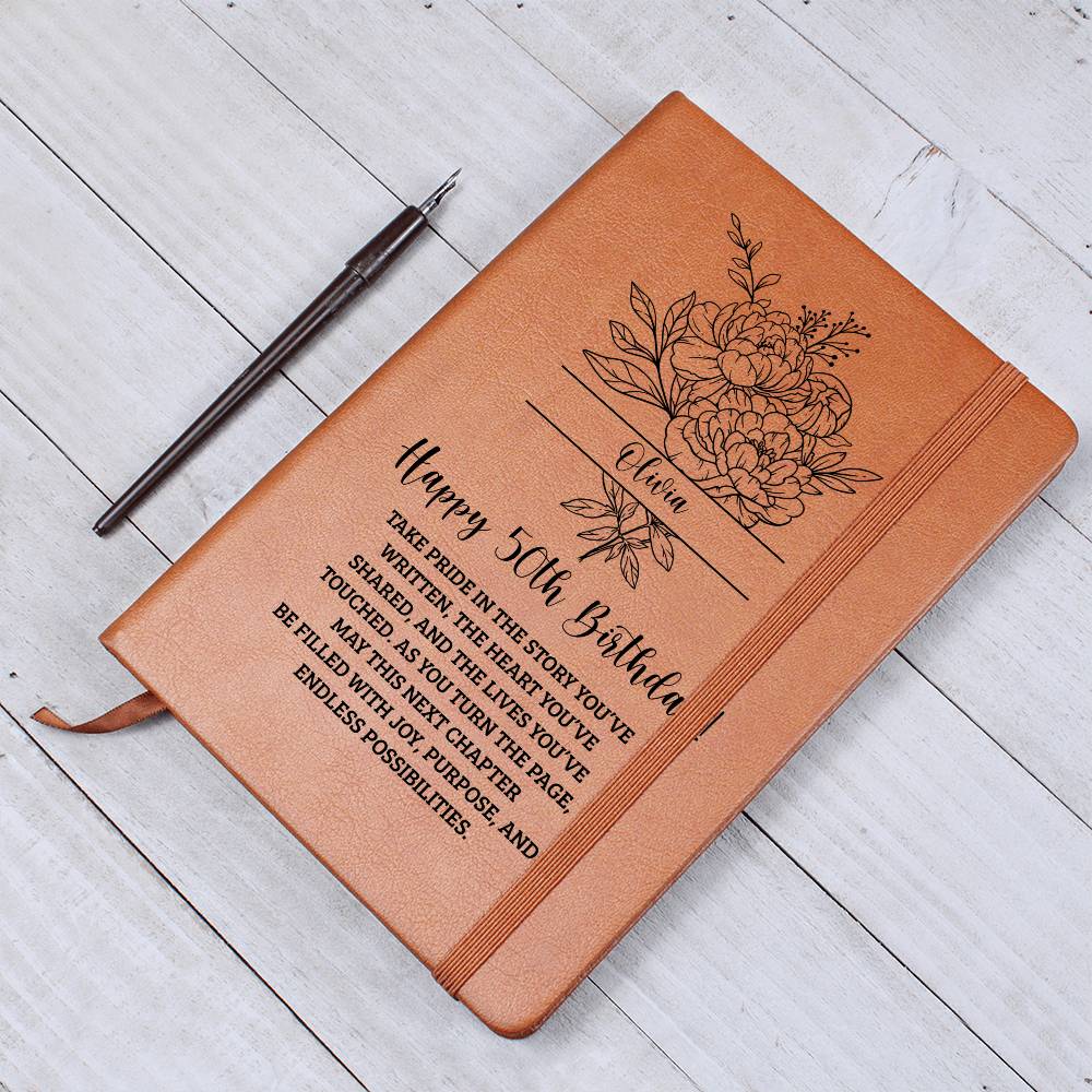 50th Birthday Birth Flower Journal