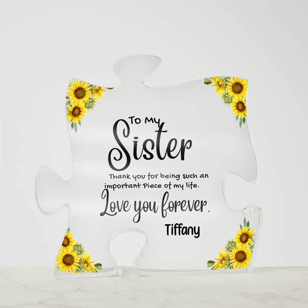 Sister Acrylic Puzzle Plaque-[Heartfelt Family Gift]
