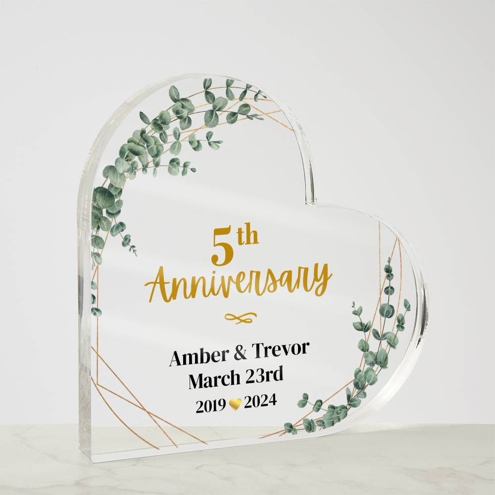 5th Wedding Anniversary Plaque-[Heartfelt Family Gift]