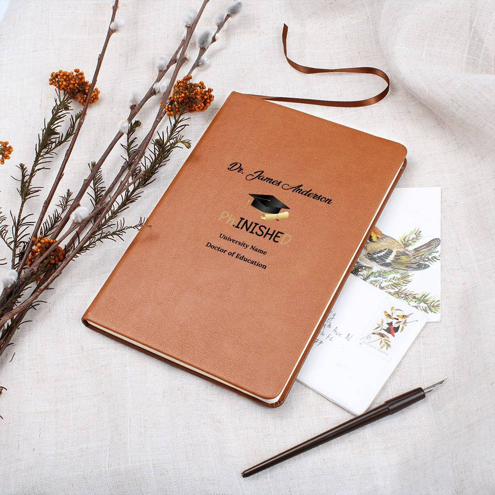 PHD Doctorate Vegan Leather Journal-[Heartfelt Family Gift]