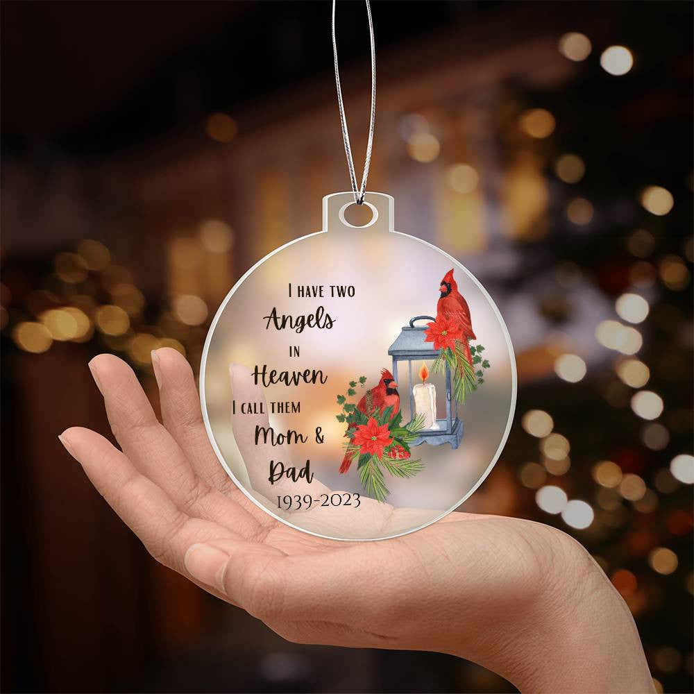 Mom and Dad Remembrance  Angel Ornament-[Heartfelt Family Gift]
