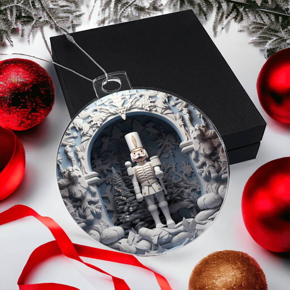 Nutcracker Acrylic Christmas Ornament-[Heartfelt Family Gift]