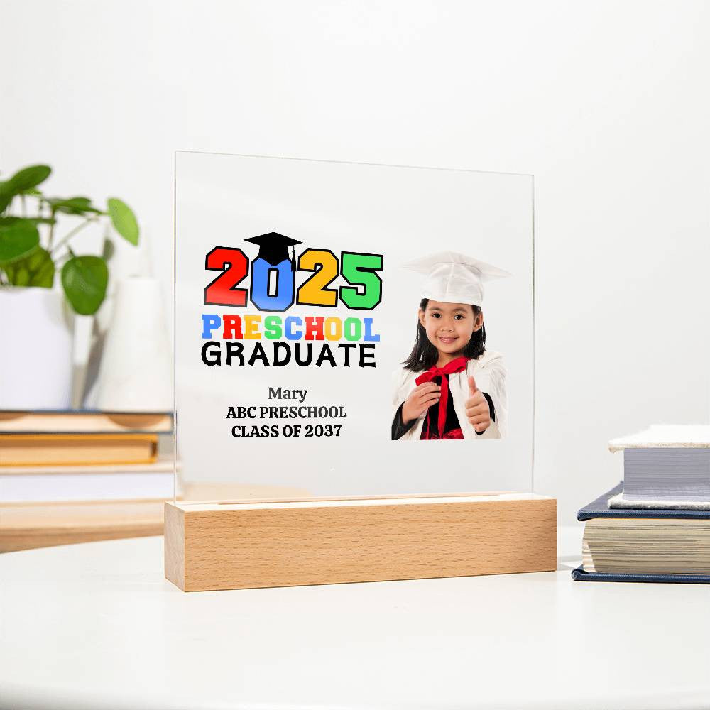 Preschool Graduation Photo LED Plaque-[Heartfelt Family Gift]
