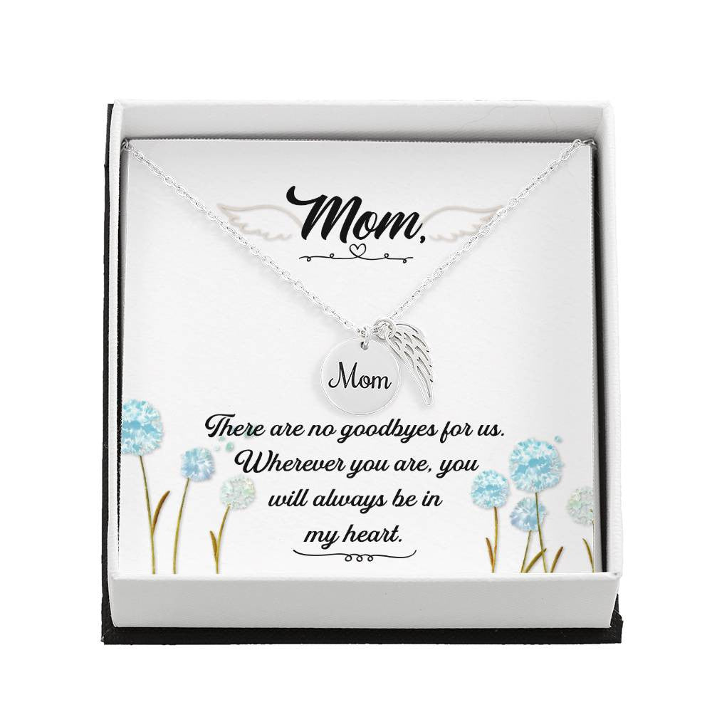 There are no goodbyes(1) Mom Memorial Necklace-[Heartfelt Family Gift]