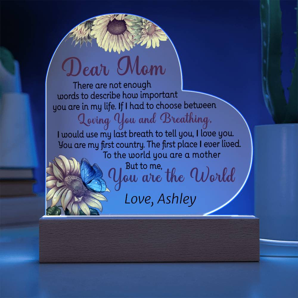 Mom Sunflower Acrylic Plaque Gift-[Heartfelt Family Gift]