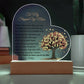 Stepped Up Mom Acrylic Heart Plaque Gift-[Heartfelt Family Gift]