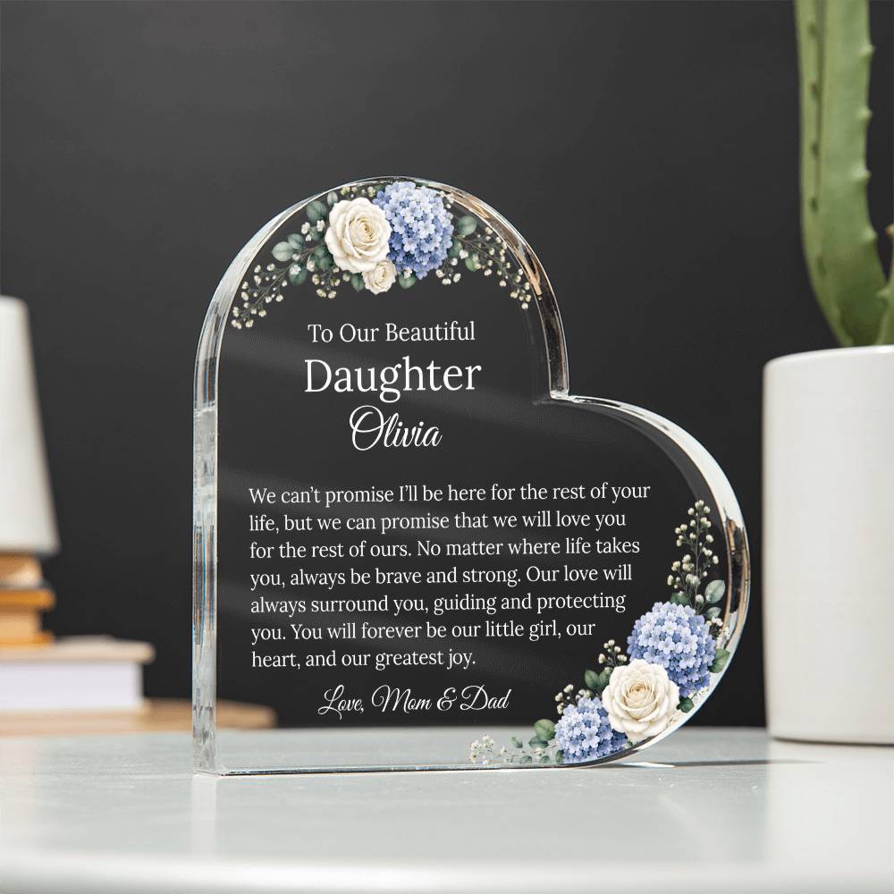 Personalized Daughter Acrylic Heart Gift
