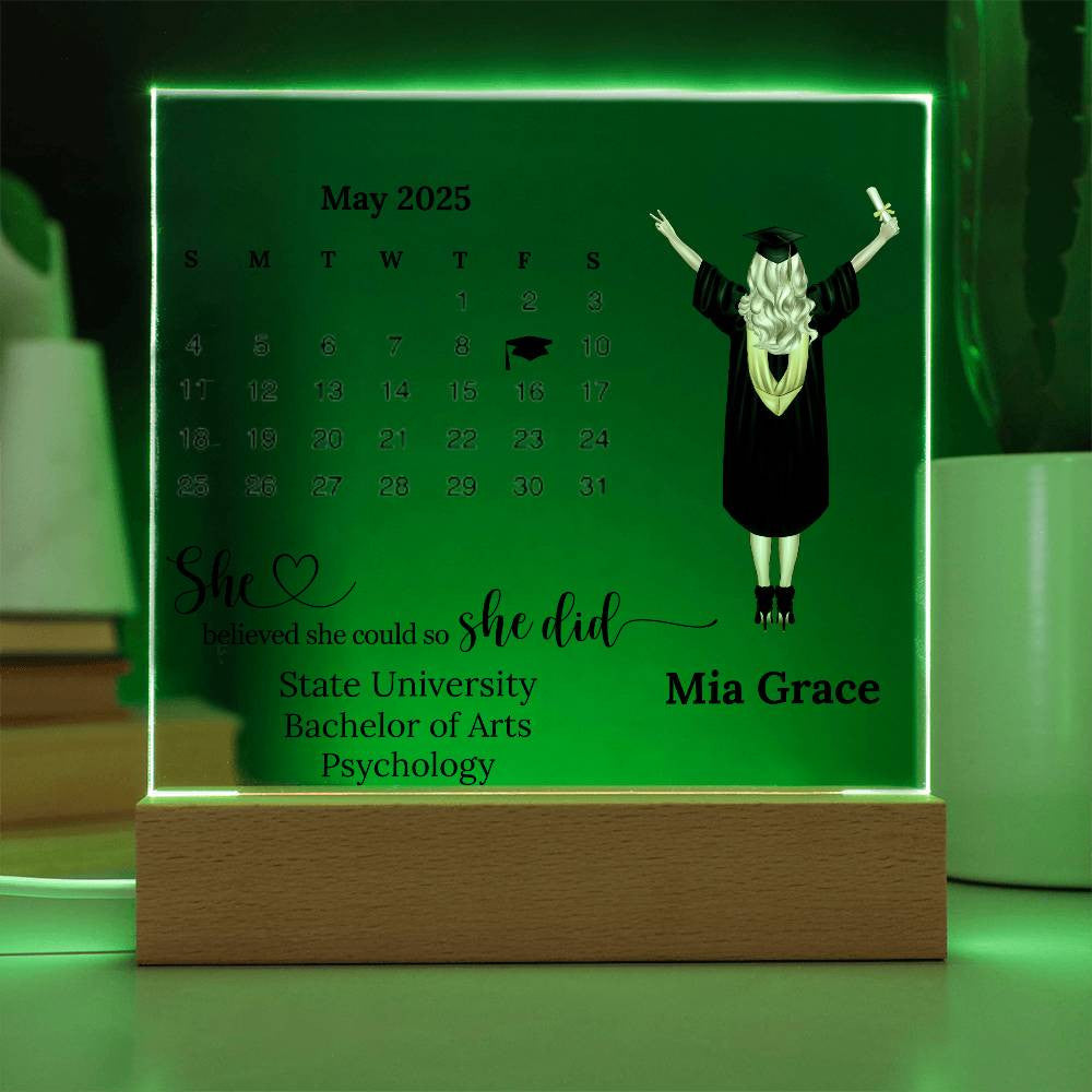 Personalized Graduation Plaque for 2025 Graduate-[Heartfelt Family Gift]