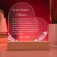 To My Daughter Acrylic Heart Plaque-[Heartfelt Family Gift]
