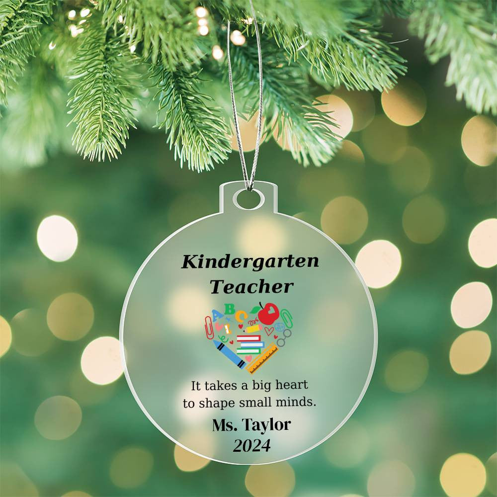 Kindergarten Teacher Ornament-[Heartfelt Family Gift]