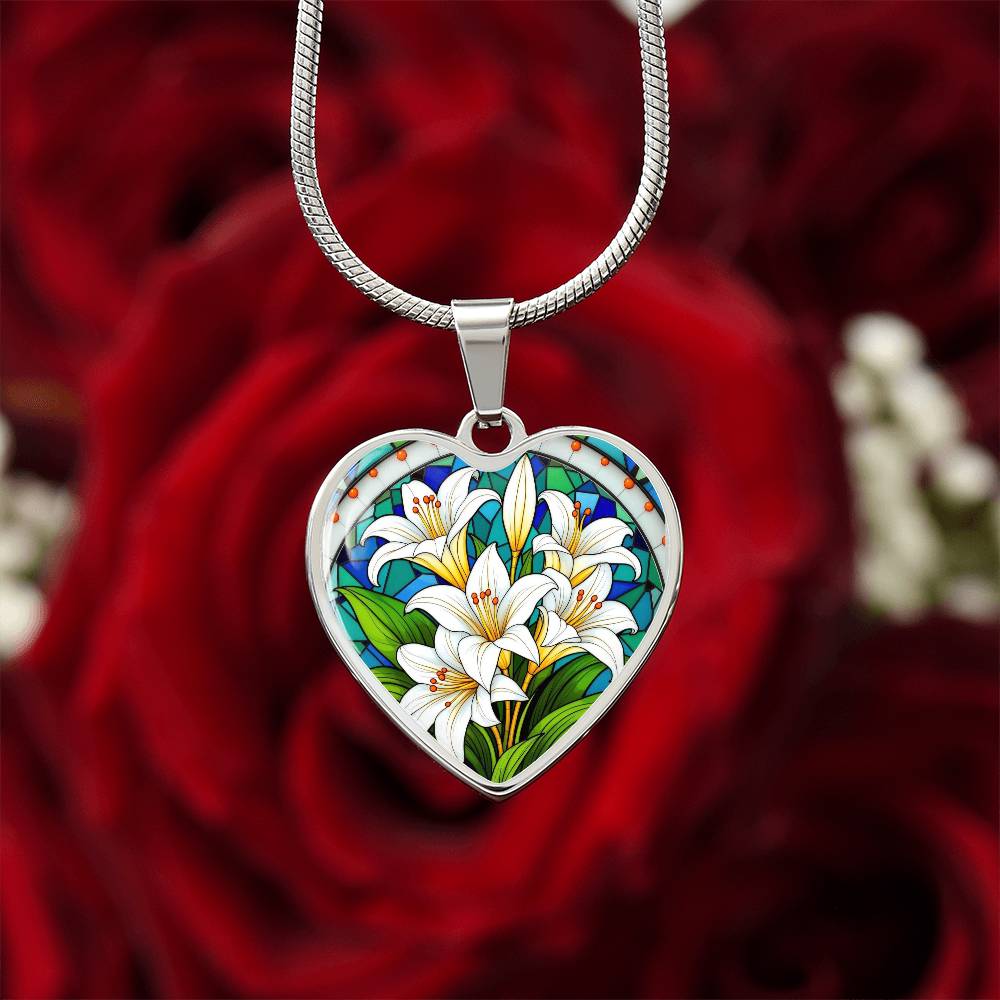 Lily of The Valley Necklace with Engraving
