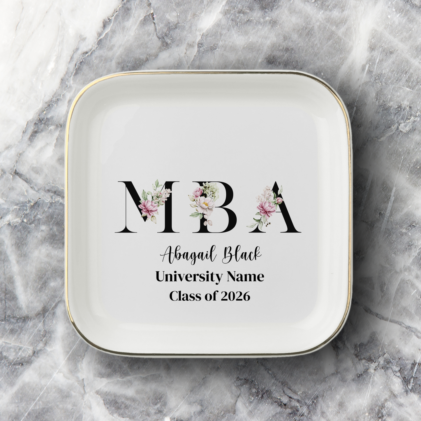 MBA Graduation Jewelry Dish