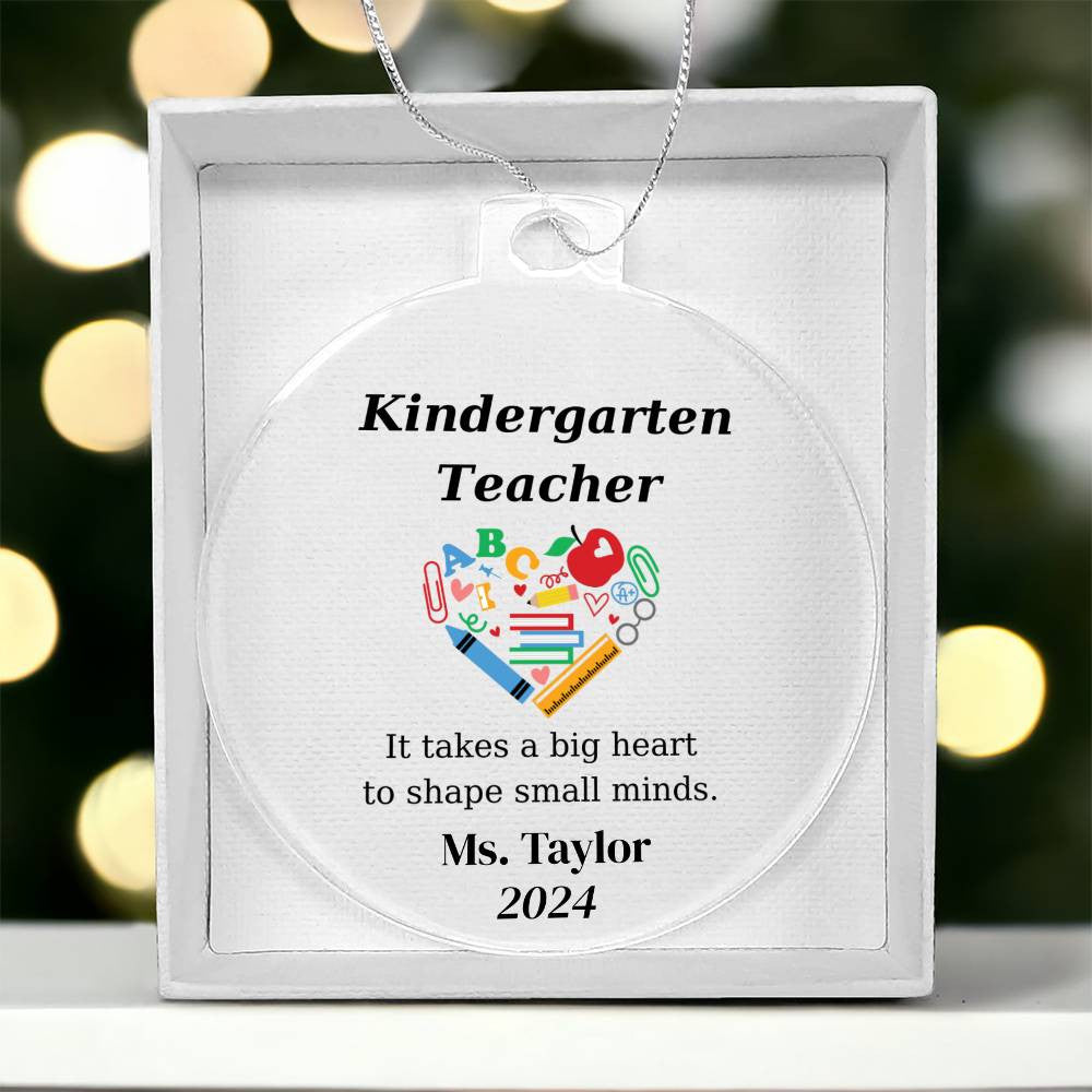 Kindergarten Teacher Ornament-[Heartfelt Family Gift]