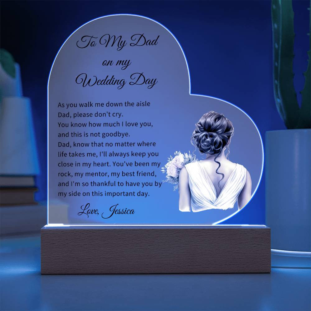 Father of The Bride Custom Wedding Plaque-[Heartfelt Family Gift]