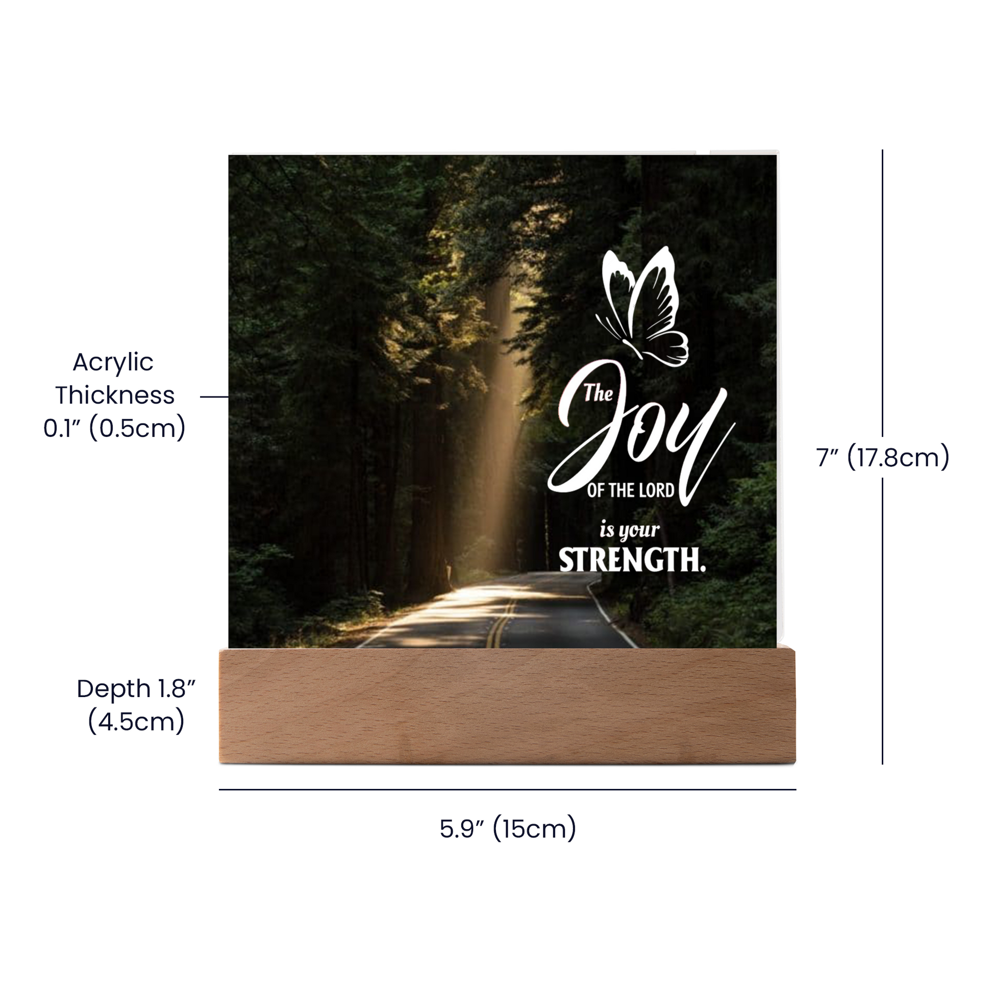 Joy of The Lord Religious Plaque & Cross Gift Set-[Heartfelt Family Gift]