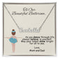 Ballerina Name Necklace with Custom Ballerina-[Heartfelt Family Gift]